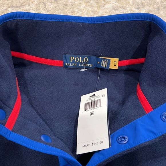 Polo Ralph Lauren Mens Fleece Pullover Jacket
Snap Sweater Mens Size M NWT navy - Picture 5 of 10